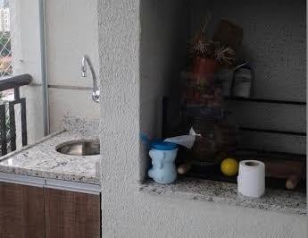 Apartamento de 2 quartos, São Paulo · Ed Sky view, 2 dorm piso e armarios planejados, v churrasqueira, pronto, morumbi