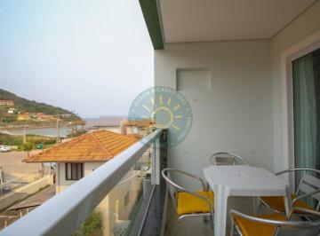 Varanda com vista pro mar · Apartamento lateral com vista para o mar, localizado a 20 metros da praia de Quatro Ilhas em Bombinh
