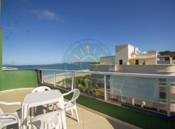 Vista da varanda · Flat com linda vista para o mar, localizado a 20 metros da praia de Quatro Ilhas em Bombinhas.