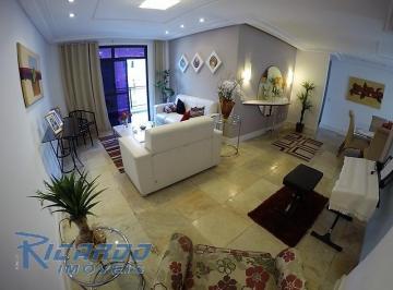 SALA · Cobertura 3 Quartos Á Venda - Decorada - Vista Mar- Centro Guarapari-ES.