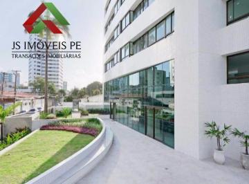 Pé direito duplo · Flat de luxo para locação em Recife-PE, no bairro Setubal - 1 quarto, 1 suíte, 2 salas, 1 banheiro, 