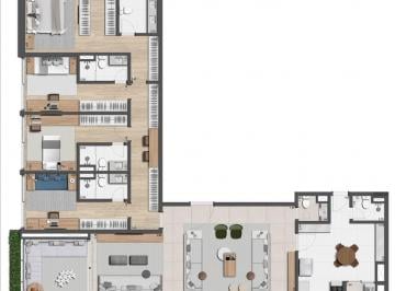 Apartamento de 4 quartos, São Paulo · Alameda Jardins 266 e 268m² 4 suites 3 vagas andar alto