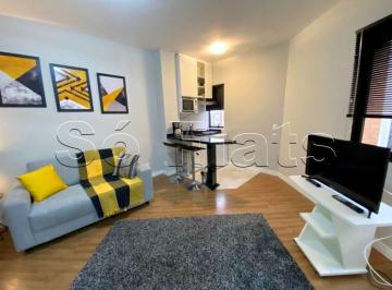 Apartamento · 31m² · 1 Quarto · 1 Vaga · HAMPTON PARK - Flat na Alameda Campinas para investir ou morar!