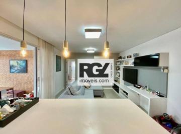 c9f80164a1f1f62e9cc237e10355c42bea47c516 · Apartamento com 2 dormitórios para alugar, 77 m² por R$ 6.300,00/mês - Ponta da Praia - Santos/SP