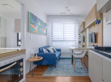 Sala/Cozinha/Área de Serviço · Aluguel - Apto 1 Quarto - MOBILIADO E EQUIPADO - Com Vaga - Alto Padrão - Juvevê