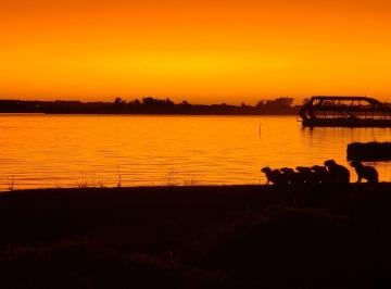 pôr do sol visto do condomínio · Condomínio beira lago Paranoá. Fração escriturada com acesso ao lago.