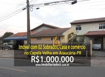 d01cbba90521f3466601e2a1df1e169edb6be6b0 · Imóvel com 02 Sobrados, 01 Casa e 01 Comércio no Bairro Capela Velha em Araucária-PR  - A venda por 