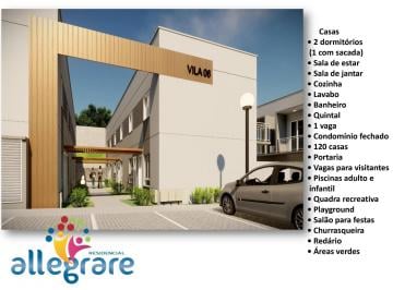 Foto 01 · Residencial Allegrare, Casas Sobrados de 59m2 a 82m2, 2 Dormitórios, 1 Vaga de Garagem,Área de Lazer