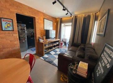 Sala · Apartamento com 1 dormitório à venda, 47 m² por R$ 650.000,00 - Campo Belo - São Paulo/SP