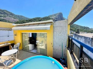 9fb91b564232e5b378f340700a8cb94e5812615c · Cobertura Duplex Reformada, Rua Faro, vista Lagoa e Cristo 3 quartos, 4 vagas à venda, 173 m² por R$