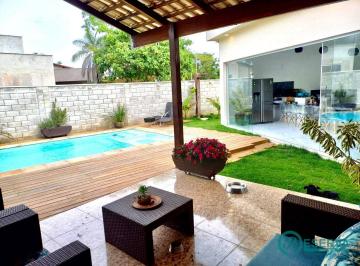 197a3e364fa7463ef169c5124437025cab4d18cf · Casa com 4 dormitórios à venda, 200 m² por R$ 1.299.000,00 - Condomínio Estância das Petúnias - Lago