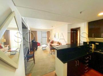 Apartamento · 80m² · 2 Quartos · 2 Vagas · Flat alto padrão no Itaim Bibi (George V) com piscina, vaga e serviços de hotel