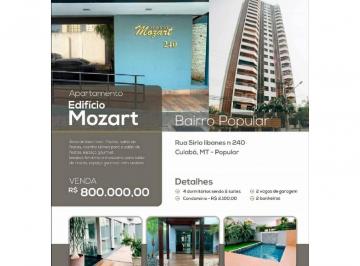 Apartamento · 240m² · 4 Quartos · 2 Vagas · Vendo Apto Edifício Mozart  Próximo  Praça Popular
