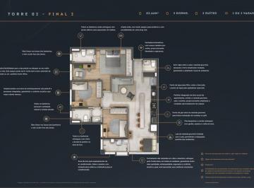 e30943a0c55642497d33d2485c8bd5a513524452 · Apartamento com 3 dormitórios à venda, 83 m² por R$ 1.229.693,36 - Royal Park - São José dos Campos/