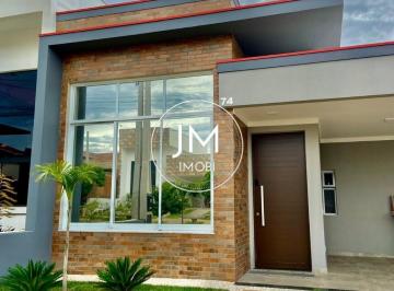 Foto 01 · Casa a venda em Hortolândia, no residencial Jardim de Mônaco, com 3 suítes e sala com pé direito alt