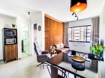 Apartamento · 43m² · 1 Quarto · 1 Vaga · Flat mobiliado no Itaim Bibi com vaga, serviços completos e alto potencial de investimento