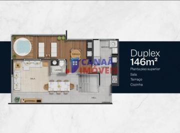 Apartamento · 146m² · 3 Quartos · 3 Vagas · Cobertura duplex 3 suítes 146m² Belvedere Towers - próximo ao Praia Clube
