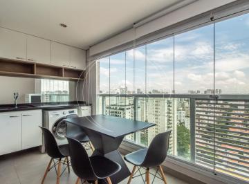 Apartamento · 33m² · 1 Quarto · 1 Vaga · APARTAMENTO STUDIO MOBILIADO PARA LOCAÇÃO - BROOKLIN