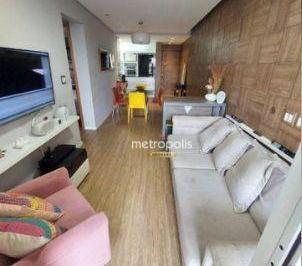Sala de Estar e Jantar · Apartamento com 2 dormitórios à venda, 68 m² por R$ 640.000,00 - Osvaldo Cruz - São Caetano do Sul/S