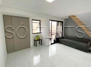 Apartamento · 75m² · 1 Quarto · 2 Vagas · Duplex em Moema cobertura com fino acabamento