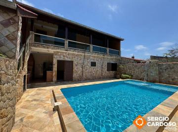 Casa · 370m² · 4 Quartos · 5 Vagas · CASA NA PRAIA COM PISCINA E 4 QUARTOS! AMPLO TERRENO - 350M DO MAR ITANHAEM