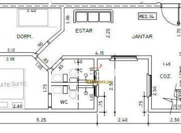 planta pavimento inferior · Cobertura à venda, 88 m² por R$ 490.000,00 - Parque das Nações - Santo André/SP
