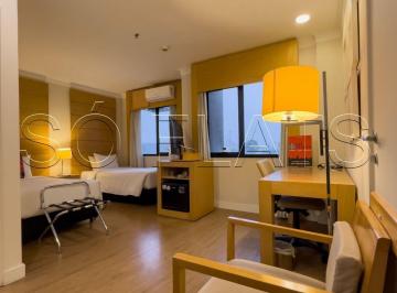Apartamento · 25m² · 1 Quarto · 1 Vaga · Flat totamente mobiliado disponível para venda com 25m² e 01 vaga de garagem