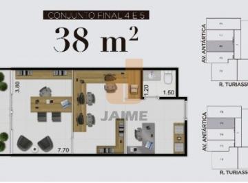 Comercial · 38m² · 1 Vaga · Conjunto com 1 sala, 1 vaga e 1 banheiro.