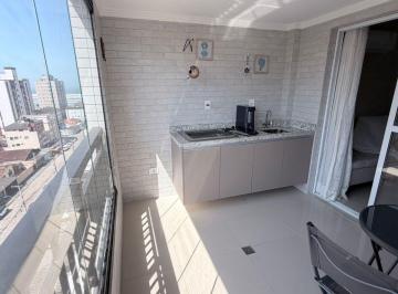 Apartamento de 2 quartos, Praia Grande · Apartamento Mobiliado com Vista Mar, 2 Quartos e Sacada Gourmet – Guilhermina, Praia Grande/SP