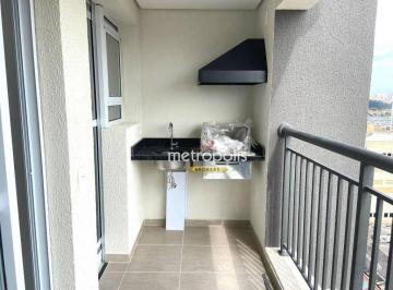 Varanda · Apartamento com 2 dormitórios para alugar, 63 m² por R$ 4.720,52/mês - Santo Antônio - São Caetano d