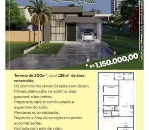 Casa · 135m² · 3 Quartos · 3 Vagas · CASA CONDOMÍNIO JARDIM BRÉSCIA- INDAIATUBA
