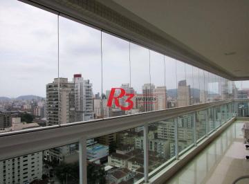b9a90877cfb83e33606ac47ca13d72d0b38b6009 · Apartamento para alugar, 178 m² por R$ 19.000,00/mês - Gonzaga - Santos/SP