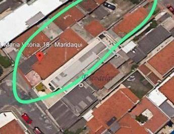 1059c404e1bc51d0b013fba4809ebc50f23f6cd2 · Terreno à venda, 400 m² por R$ 920.000,00 - Mandaqui - São Paulo/SP