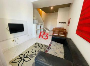 59737406c2376a9bc7c46884b2747383530ea82a · Apartamento Duplex com 2 dormitórios à venda, 80 m² por R$ 800.000,00 - Gonzaga - Santos/SP