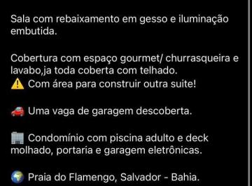 Foto · Apto. Cobertura, Praia do Flamengo, Salvador, BA