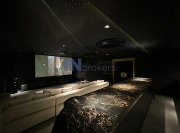 Cinema · Casa altíssimo padrão a venda mobiliada no cond. Brisas do Lago, com 5 suites, closet, adega, cinema