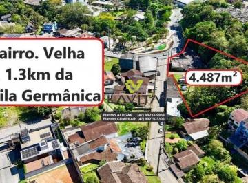 98557e92d32a7ec1037bda2eb969a3fe1286553a · Terreno Comercial ou Residencial com Loja à venda, 4.487 m² por R$ 2.500.000 - Bairro Velha - Blumen