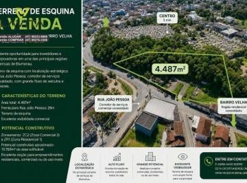 757e124a3a43e7cac2cb78fc8fbd3fea86c9be39 · Terreno Comercial ou Residencial à venda, 4.487 m² por R$ 2.500.000 - Bairro Velha - Blumenau/SC