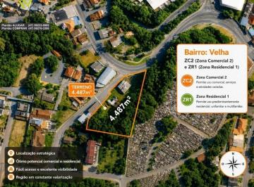 3a960120dc04b41f1dab6c67c92ee8760eafab3a · Terreno Comercial ou Residencial à venda, 4.487 m² por R$ 2.500.000 - Bairro Velha - Blumenau/SC