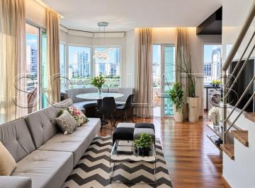 Apartamento · 109m² · 3 Quartos · 2 Vagas · Duplex de luxo na Vila Olímpia com hidro, solarium e 2 suítes