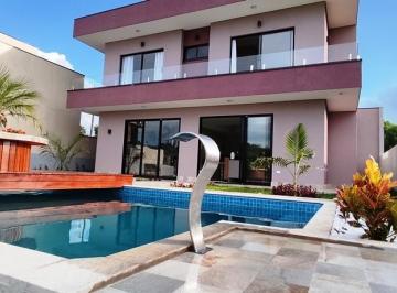 fachada fundos · Lindo sobrado de 206 m² frente ao lago no Riviera XIII com 4 suítes, piscina.