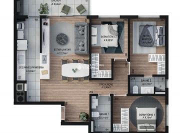 APTO FINAL 03 E 04. · Apartamento de 3 dormitórios no bairro São José