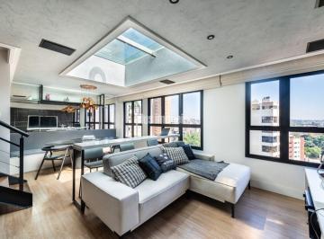 Apartamento · 140m² · 1 Quarto · 1 Vaga · Cobertura duplex próximo ao Portal de Morumbi, 140m² suíte, 3 gar lazer com piscina e churrasqueira