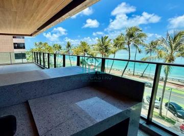 Apartamento · 424m² · 4 Quartos · 5 Vagas · MANSÃO GALBA ACCIOLY - Apartamento a beira-mar de Ponta Verde, com 4 suítes, varanda gourmet com 60m