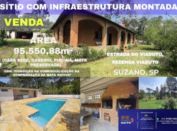 Rural de 1 quarto, Suzano · Chácara/Sítio com  95.550,88 m²  em Suzano à Venda