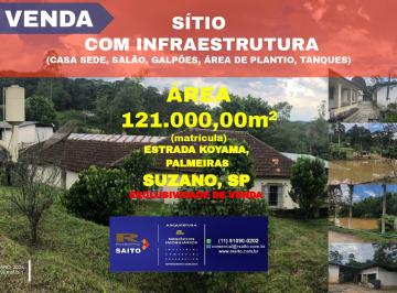 Rural , Suzano · Chácara/Sítio Com 121.000,00 m² em Suzano à Venda