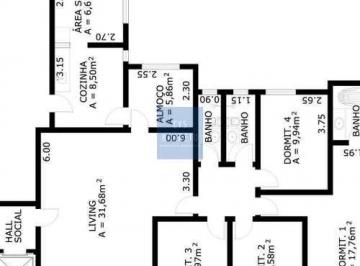Apartamento · 154m² · 4 Quartos · 3 Vagas · Apartamento com 4 dorms, Jardim Vila Mariana, São Paulo - R$ 1.6 mi, Cod: 415
