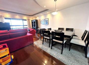 Sala de Estar e Jantar · ** Nathan - Excelente apartamento em andar alto c/ varanda gourmet c/ churrasqueira **