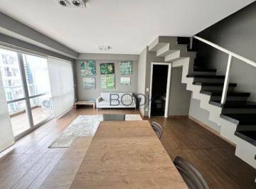 Sala · Apartamento com 1 dormitório em andar alto mobiliado, pronto para morar no Brooklin