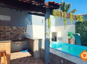 Casa · 87m² · 2 Quartos · 3 Vagas · SOBRADO 2 QUARTOS PISCINA E CHURRASQUEIRA 350 M MAR ITANHAÉM-SP